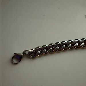 Men's Silver Cuban Chain ( hard jewelry)  12”